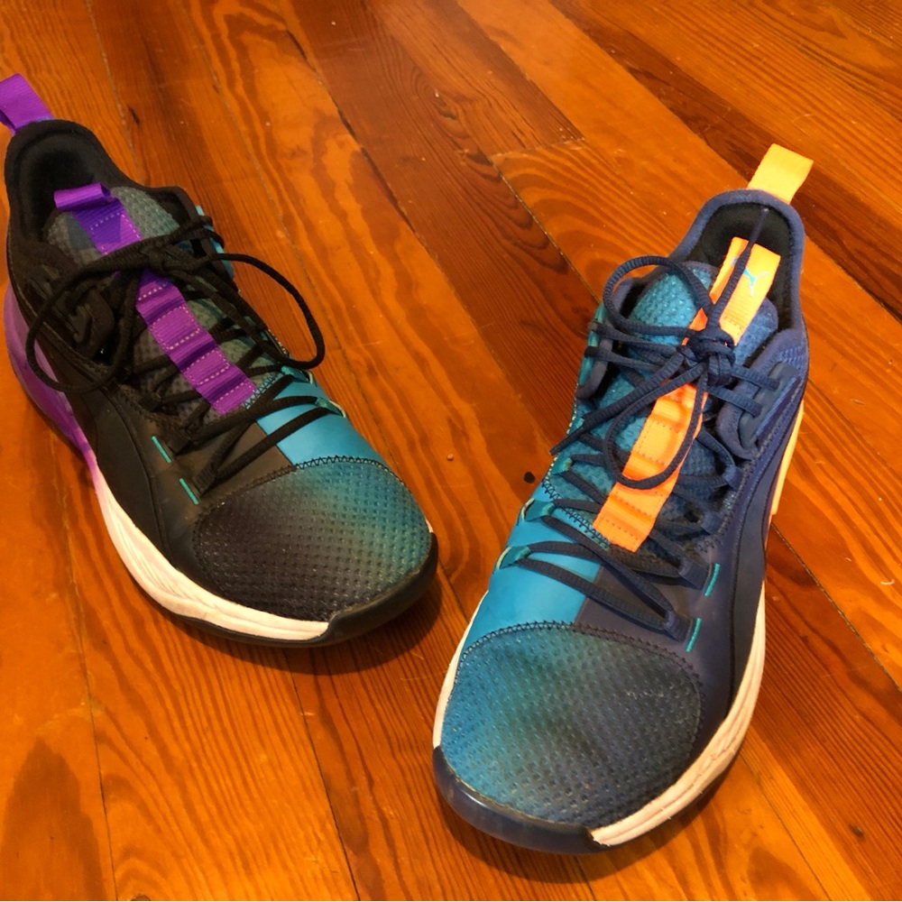 Puma Uproar 2018 All Star Game MISMATCHED purple navy black orange turquoise